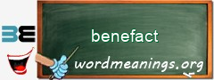 WordMeaning blackboard for benefact